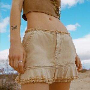 BDG arlo ruffle mini skirt